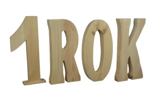 Napis "1 ROK" #2 - Naturalny