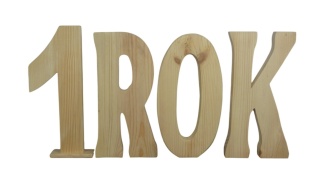 Napis "1 ROK" #2 - Naturalny