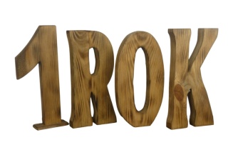 Napis "1 ROK" #2 - Przypalany