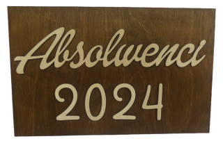 Tabliczka " Absolwenci 2024 " - Brązowa