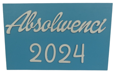 Tabliczka " Absolwenci 2024 " - Błekitna