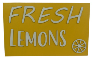 Tabliczka "Fresh Lemons " - Żółta