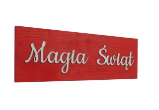 Tabliczka " Magia Świąt " - Czerwona #2