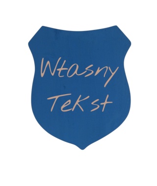 Tabliczka szkolna Herb własny tekst - Niebieska
