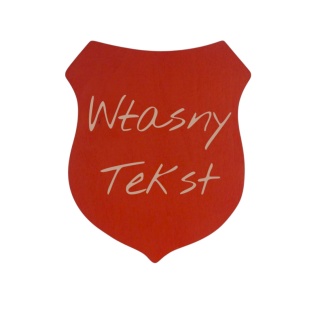 Tabliczka szkolna Herb własny tekst - Czerwony