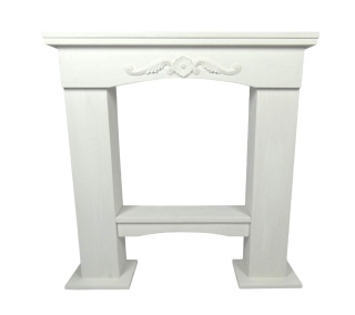 Drewniany Portal Kominkowy "Elegance" - Biały