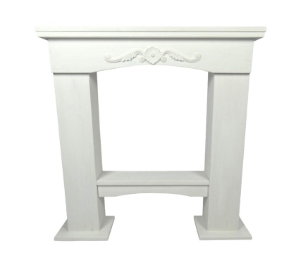 Drewniany Portal Kominkowy "Elegance" - Biały