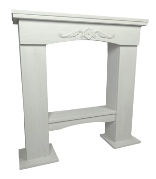 Drewniany Portal Kominkowy "Elegance" - Biały