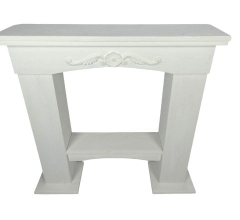 Drewniany Portal Kominkowy "Elegance" - Biały