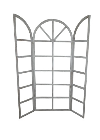 Rama atrapa okna z okiennicami 180x75cm + 2x36cm - Biały postarzany