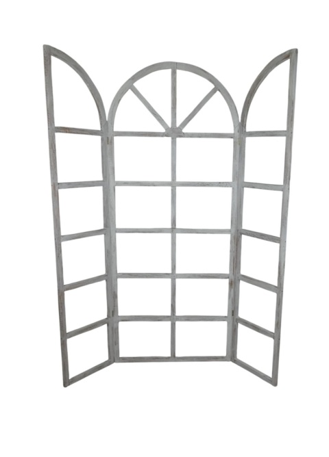 Rama atrapa okna z okiennicami 180x75cm + 2x36cm - Biały postarzany