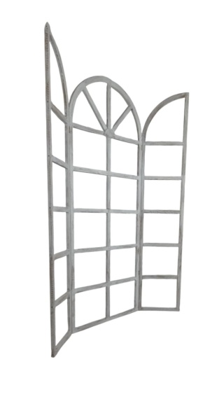 Rama atrapa okna z okiennicami 180x75cm + 2x36cm - Biały postarzany