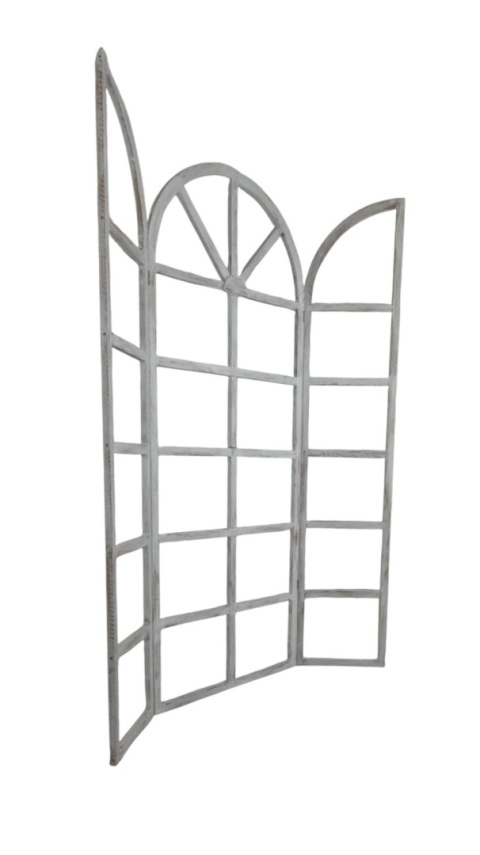 Rama atrapa okna z okiennicami 180x75cm + 2x36cm - Biały postarzany