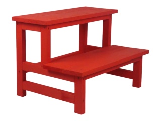 Schodek dwustopniowy - "XL" Czerwony