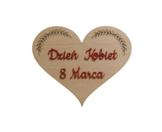 Tabliczka " Dzień Kobiet 8 Marca " - Naturalna