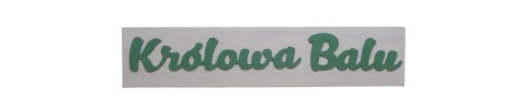 Tabliczka " Królowa Balu " / "Król Balu" - Biało miętowa