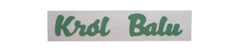 Tabliczka " Królowa Balu " / "Król Balu" - Biało miętowa