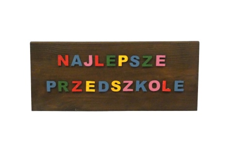 Tabliczka "Najlepsze Przedszkole " - kolor mix