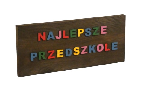 Tabliczka "Najlepsze Przedszkole " - kolor mix