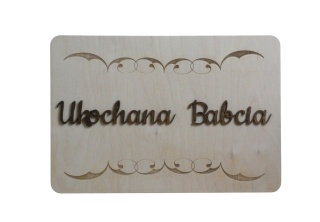Tabliczka " Ukochana Babcia " - naturalna #1