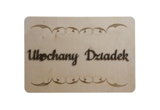 Tabliczka " Ukochany Dziadek " - naturalna #1