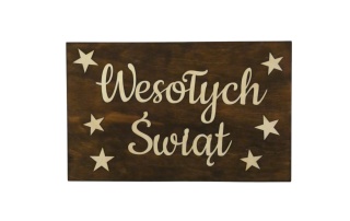 Tabliczka " Witaj wiosno " - Brązowa
