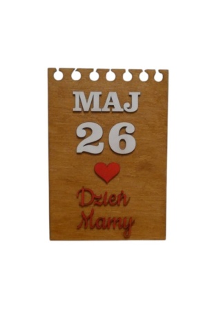 Tabliczka kartaka z kalendarza " 26 MAJ Dzień Mamy " - Koniak