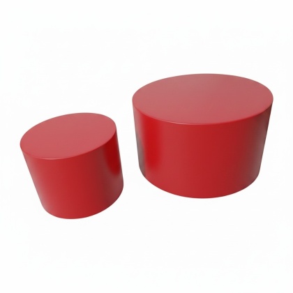 Zestaw Walec do sesji h 28/30 cm ∅ 33/50 cm - Czerwony