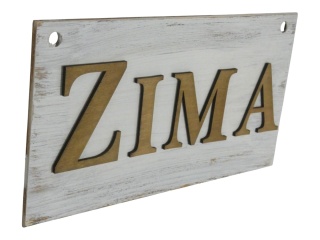 Tabliczka do zawieszania " Zima " - Postarzany